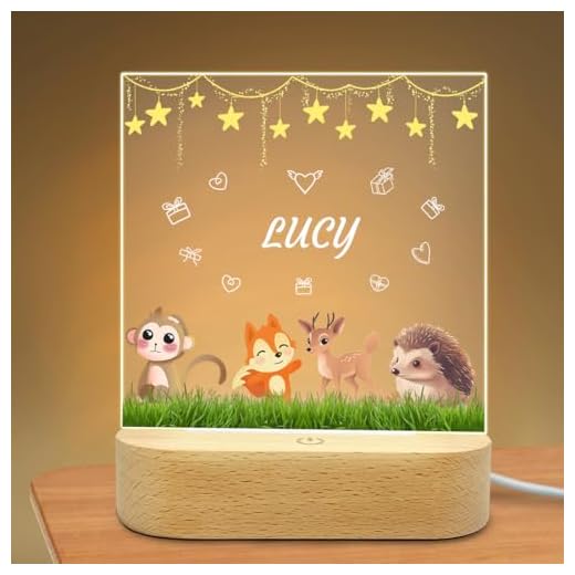 FUSIYU Lamparas Personalizada Led De Mesita De Noche Infantil Lampara 3D Personalizada con Nombre Regalo Niño Originales Decoracion Habitacion Bebe Recien Nacido Niño Niña Regalo