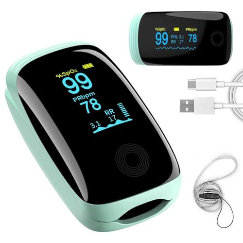SIERQ - Finger Pulse Oximeter, SpO2 and Pulse Rate Monitor, with User Manual and Lanyard (SEQ-A2)