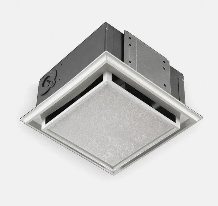 Poallu Ventless Bathroom Exhaust Fan Non-Ducted Ceiling or Wall Mount Air Circulation 1 white