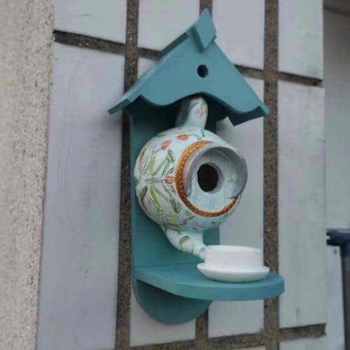 Maison d'oiseau théière extérieure pour protéger les oiseaux - 4