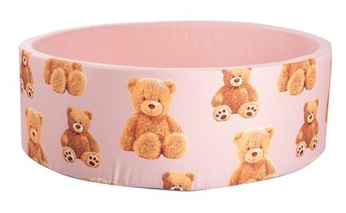 KNORRTOYS.COM 76007 Bällebad, Teddy pink-150 Balls Grey/White/transparent