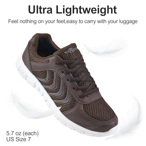 Image of DUOYANGJIASHA Lightweight Walking Shoes for Women: Comfortable & Breathable Mesh Fashion Sneakers for Daily Wear - Casual Non Slip Tennis Shoes for Workout Gym Travel