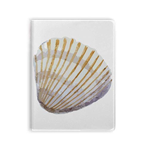 Carnet souple jaune motif pétoncles pour notes quotidiennes et journal