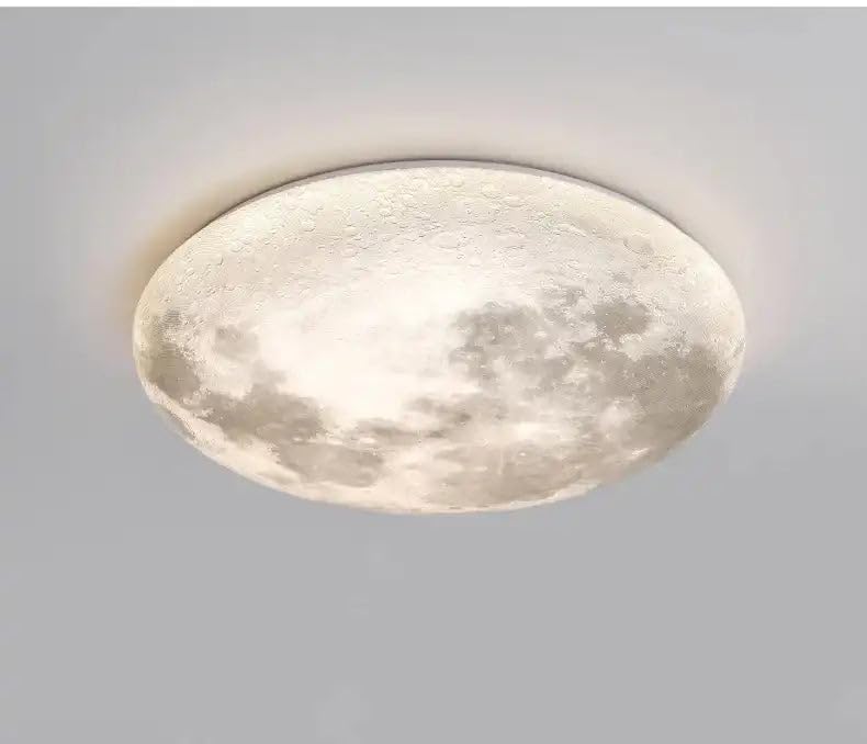 Image of HDC Modern LED Planet /Moon Wall & Ceiling Lamp - Decorative Night Light & Bedside Wall Lamp for Bedroom, Living Room & Kids Room - Available in 330, 400 & 500 mm Sizes (Warm /White /Tricolor) (300 MM)