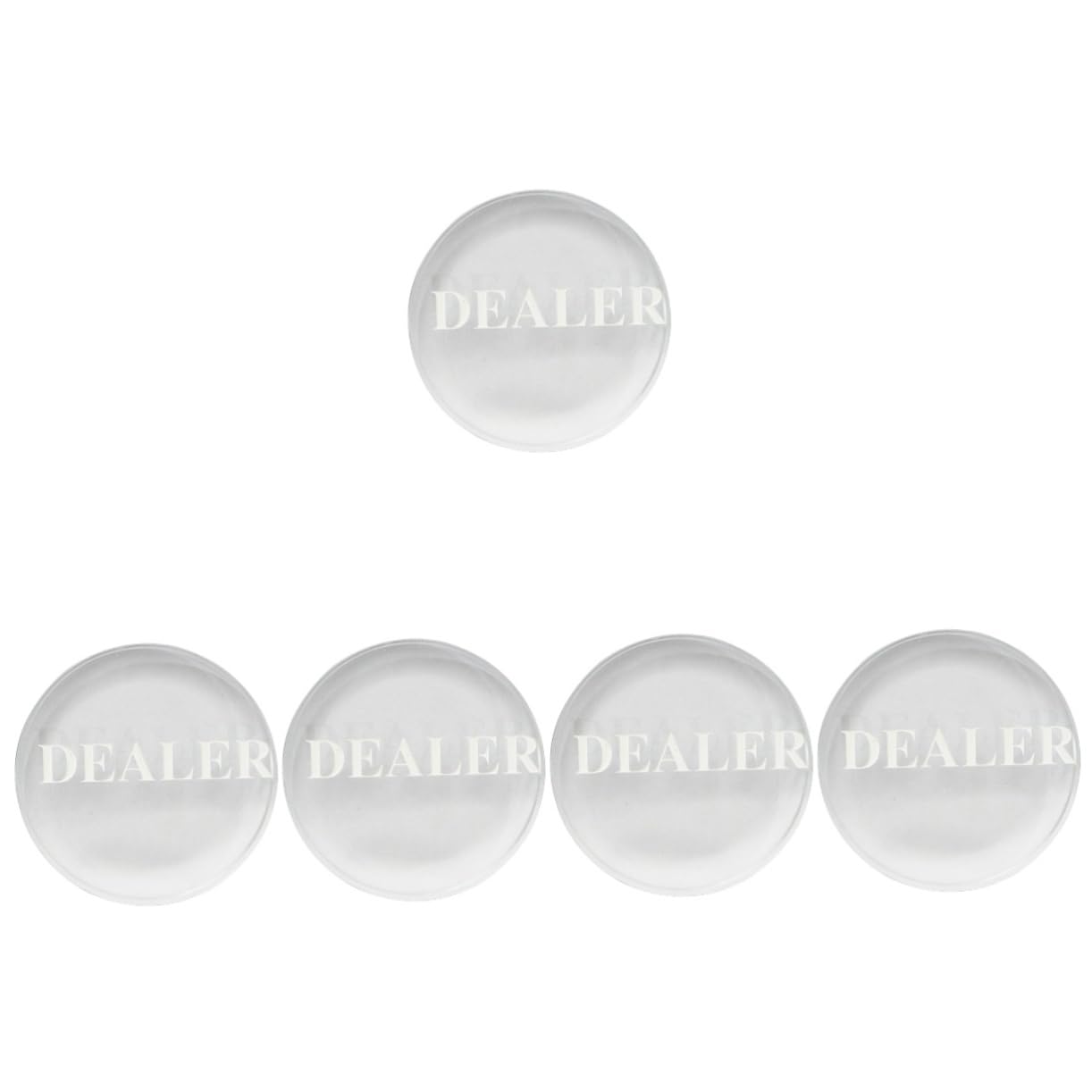 TOYANDONA 5piezas Botón De Repartidor De Póker De Resistente para Póker para Visible y Elegante