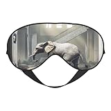 Das goldene Mammut in der verfallenen Stadt, weiche Augenmaske zum Schlafen, ideal für Frauen, Männer und Reisen, bequem und verstellbar, perfekt für den Innen- und Außenbereich