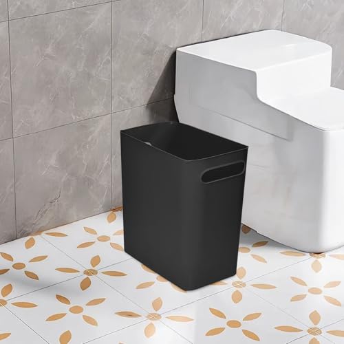 Caneca rectangular pequeña de plástico negro 1.8 gal miniatura 7