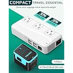 Universal Travel Adapter Worldwide PD 35W, TECSIX International Power Adapter Fast Charging with 2 USB C, 2 USB A Multi Outlets, Gan Travel Plug Adaptor for EU US UK AUS 200+ Countries - Image 5