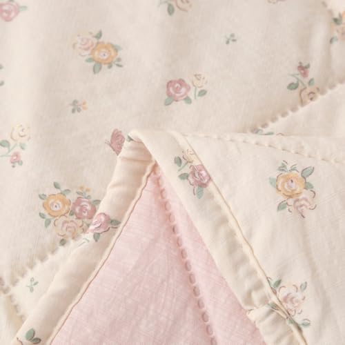 Edredón de verano Highdi beis 200x230cm de microfibra suave reversible 6