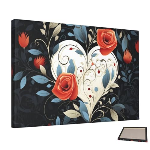 Toile avec motif d'amour et de romance pour créer un cocon chaleureux dans votre chambre