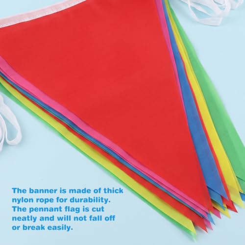 Image of RUBFAC 1700ft 1200pcs Colorful Pennant Banner Flags Bulk