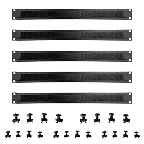 1U Rack Mount Cable Management Panel (5 Pack)