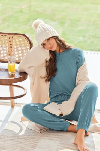 Image of Ekouaer Sweatsuits Womens Loungewear Set Tracksuit Long Sleeve Pajamas Set