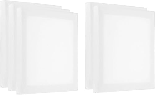 Miniatura 1 de PATIKIL Lienzos de pintura para pintura, paquete de 5 paneles cuadrados de madera de 8 x 8 pulgadas, paneles de arte en blanco estirados para