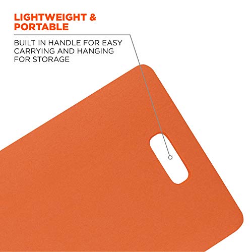 Image of Ergodyne ProFlex 380 Kneeling Pad, Foam Knee Cushion, Water Resistant Kneeling Mat, 14 inch x 21 inch x 1 inch, Orange, Standard