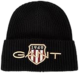 gant sneaker damen linda _ GANT Unisex Kinder D1. Archive Shield Beanie-Mütze, Black, S-M