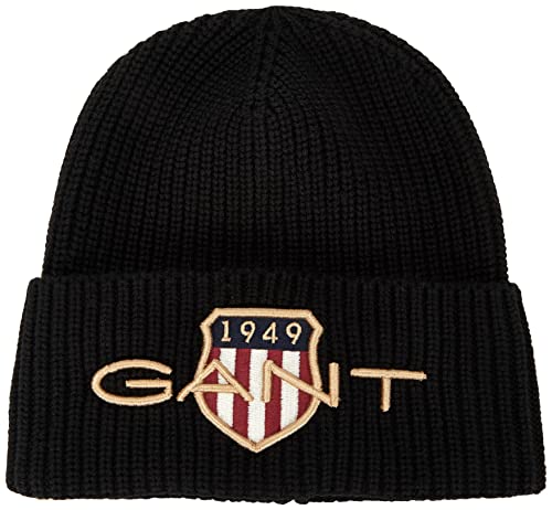 Preisvergleich Produktbild GANT Herren D1. Archive Shield Beanie-Mütze, Black, L-XL