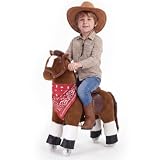 VEVOR Ride On Horse, Riding Pony Toys for Kids, No Battery Required, Smooth Wheels with Anti-Roll Stop Ring, Upgraded Raised Seat, Handles, Pedals, 110 lbs Max Load Capacity for Ages 3-8