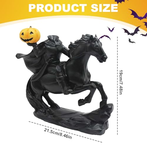 Estatua Jinetes sin Cabeza Halloween en Resina Vintage miniatura 4