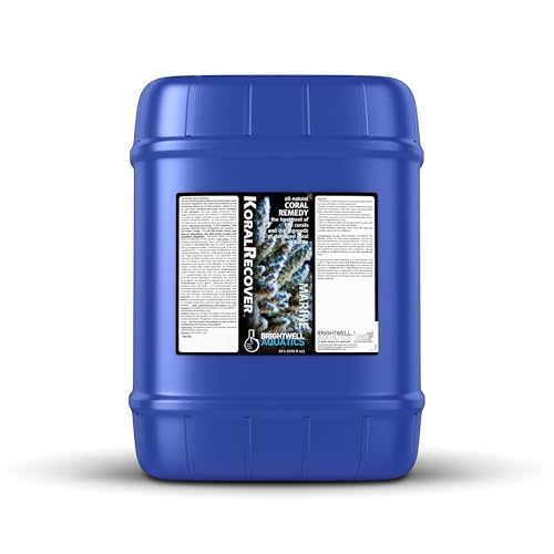 Image of Brightwell Aquatics Koral Recover - Botanical Coral Remedy for SPS, LPS & Soft Corals - Supports Tissue Healing, Disease Recovery & Immune Health - Safe for Reef Aquariums, 20L