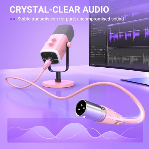 Image of FIFINE XLR Microphone Cable, Male to Female 5.9ft Short XLR Microphone Cord for Studio Recording, Compatible with AM8P,K688P for Podcast Streaming-L9CP