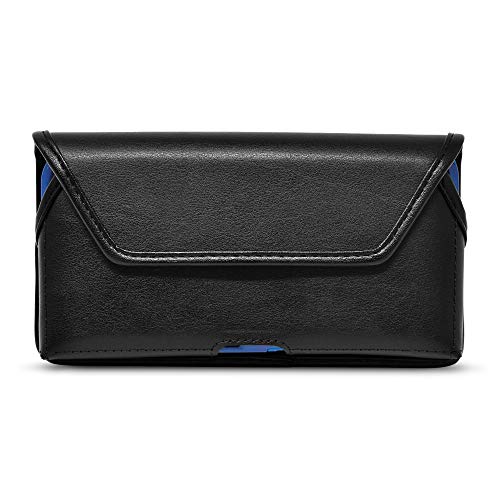 Turtleback Belt Holder for iPhone 16 Pro Max, 15 Pro Max, 14 Pro Max -Medium- Fits w/Shockproof Commuter Style Cases, Premium Black Leather Horizontal Case Magnetic Closure Leather Wrapped Clip by TurtleBack - Used condition - Image 7