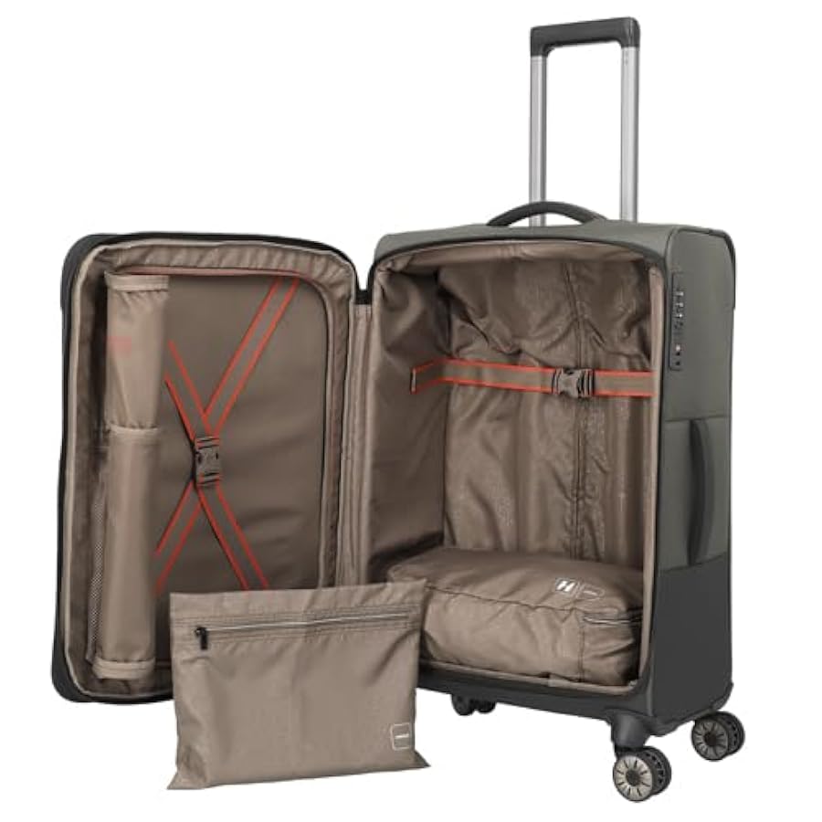 Traveliteスーツケース ソフト3.5kg軽量/拡張 大径ダブル―ホイール Traveliteスーツケース ソフト3.5kg軽量/拡張 大径ダブル