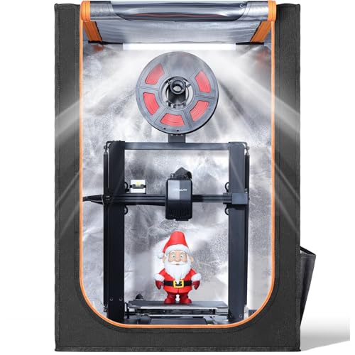 3D Printer Enclosure with LED Lighting, Fireproof Dustproof Tent Constant Temperature Protective Cover for Creality Ender 3 V3 SE/KE/Ender 3/Ender 3 Pro/Ender 3V2/Ender 3S1/Neo/Anycubic Elegoo, Medium