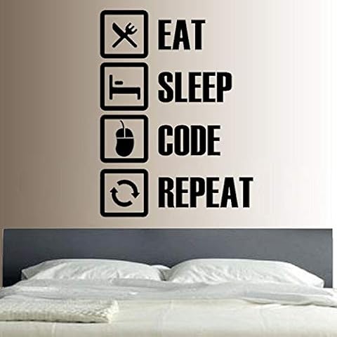 58x43cm Wall Stickers Quotes, Computer It Programmer Student Dorm Children Kids' Bed Home Modern Picture Gift Decor Stickers Bedroom Decoration Decal Painting Cover