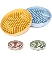 Slow Feeder Dog Bowls 2PCS, Puzzle Silicone Dog Feeding Bowls with Suction Cups, Anti-Choking, No...