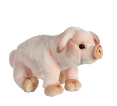 Peluche cochon rose Gipsy doudou animal souple de 25 cm