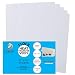 Craftables White Flocked HTV Craft Vinyl - Flock Heat Transfer Vinyl for Cricut and Silhouette Cameo - 12" x 9.8" - (5) Sheets