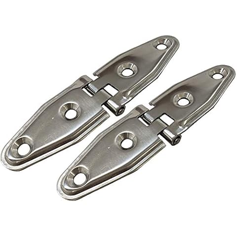 Salty Reef Marine Hardware - 2-Pack Pressed Strap Hinge - 4" x 1" Cover
