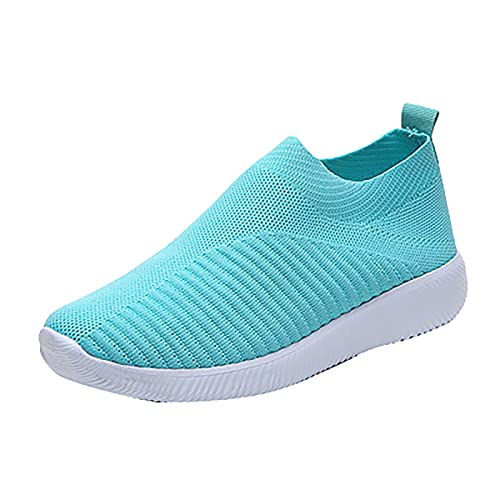 LILIHOT Paar gewebte rutschfeste Turnschuhe mit atmungsaktivem lässigem Laufschuh Mode Freizeit Laufsport Socken Schuhe Damen Student Beiläufig Elastisch Leichtgewichtige Turnschuhe