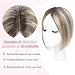 FU SHEN Human Hair Toppers Hair Toppers for Women Real Human Hair Upgrade 7x10cm Swiss Base 360°Coverage 120% Density Hair Pieces for Women Wiglet 10inch(2T613#)