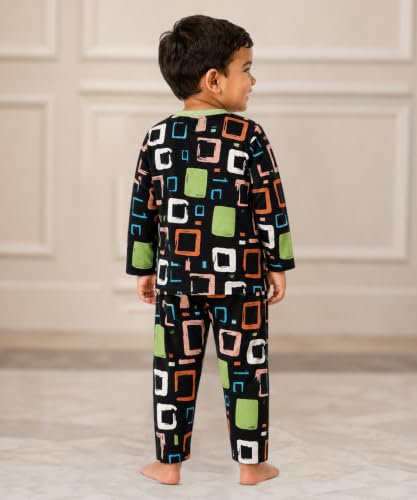 Image of 3BROS BodySuit /Dress for Boys /Girls Full Pajama & Casual Full Sleeves Night Suit Top Combo Kids Set