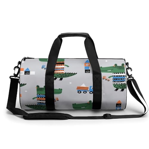 Duffel bag camping crocodile dessin animé imperméable contre la pluie