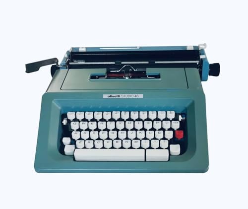 Genérico Máquina de Escribir Vintage Olivetti Studio 46 - Teclado en Castellano Revisada y Puesta a Punto por un Profesional. Funciona Perfectamente. Ideal para Coleccionismo y Uso Personal.