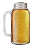 Barbuzzo Mason Beer Stein (Half-Gallon) - the Perfect Gift for Your Favorite Beer Lover - Authentic Vintage Mason Style Look - Durable Construction to Last for Many Years - Holds 64 Ounces