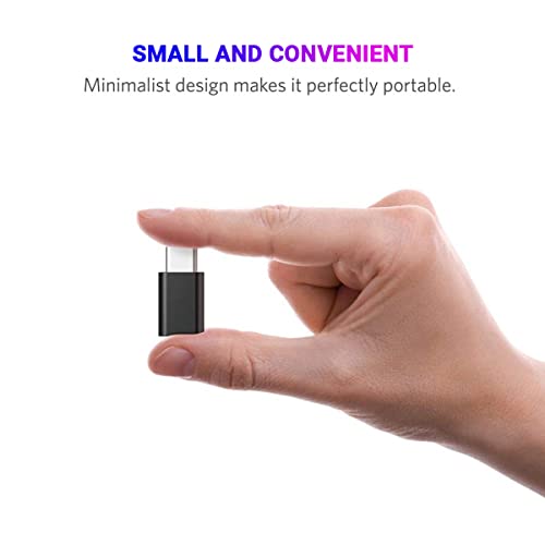 Image of LIRAMARK 2.4 amp Micro USB to Type C Adapter /Micro USB to Type C Converter Charging and Data Sync - Compatible with Galaxy S10 S9 S8 Plus,Note 9 8,Pixel 3 2 XL & Other Type c Devices (Black)