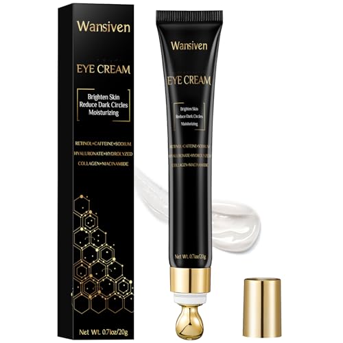 Wansiven Crema per gli occhi, anti-età, crema per gli occhi, idratante e nutriente, contenente acido ialuronico e caffeina, crema idratante per la riparazione degli occhi, 20 g