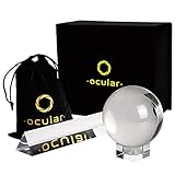 Crystal Ball with Stand and Crystal Prism as Photography Ball, Lens Ball in Clear Glass Set, Lensball Includes Large Gazing Balls and Prism, Photography Gifts for Photographers, K9 Crystal Glass Ball