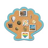 Tableau d'affichage épaissi:l'épaisseur est de 18mm (0.71 pouces), 1 panneau en liège à motif coquillage, taille:9.8 x 8.5 pouce (25 x 21.5cm ), et les épingles ne sont pas faciles à passer à travers le panneau de liège, solide et fiable.