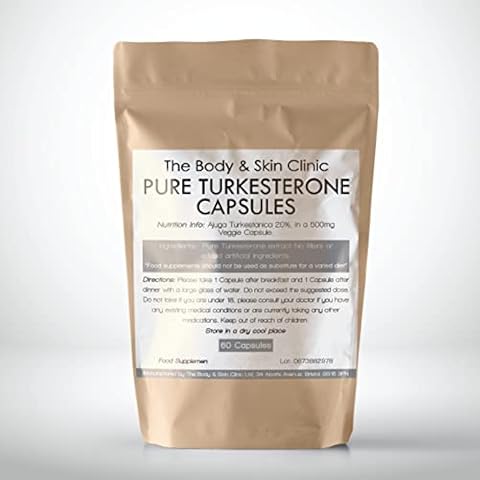 Turkesterone Capsules | Muscle Recovery and Muscle Growth Supplement | Super Strength 1000mg Per Serving | 60 Capsules Cover