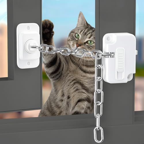 MIVITOOM Fenstersicherung Kinder – 2 Stück Türkette ohne Bohren für...