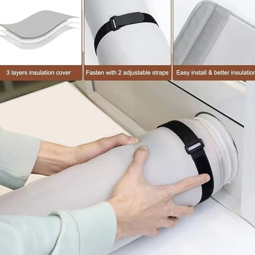 Miniatura 2 de Funda Para Manguera De Aire Acondicionado Portátil,Aislamiento Para Manguera De Aire Acondicionado Portátil Tubo Flexible Aislado