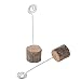 20pcs Soportes Tocón Madera Portanotas con Clip Metal para Tarjetas Sostenedor Foto...