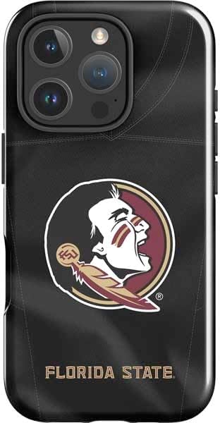 Skinit Impact Phone Case Compatible with iPhone 16 Pro - Officially Licensed Florida State FSU Seminoles Black Design