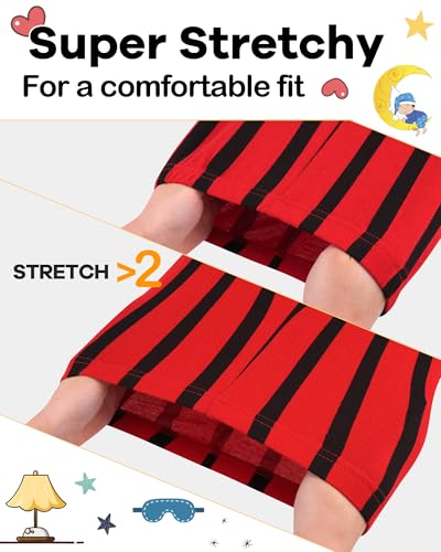 Image of DAUGHTER QUEEN Boys Pajamas 4 Pieces Long Set 100% Cotton Sleepwear Size 18 Months-12 Years