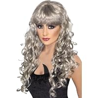 Smiffys Peluca Partyrama Rubia Oscura – Corte Bob Corto Con Flequillo, 12 Pulgadas, Para Disfraces Adultos